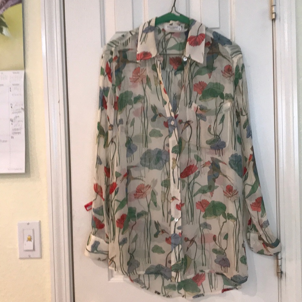 Equipment sheer silk shirt, XS